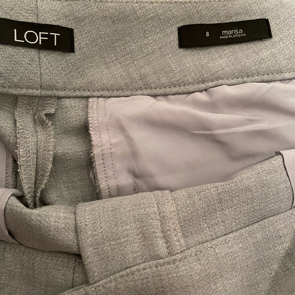 Gray Loft high waisted pants